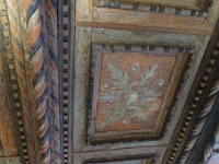 Detail der Deckenfassung der oberen Stube.
