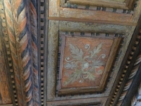 Detail der Deckenfassung der oberen Stube.